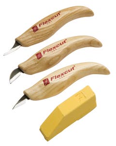 Flexcut 4-Piece Carving Knife Set.