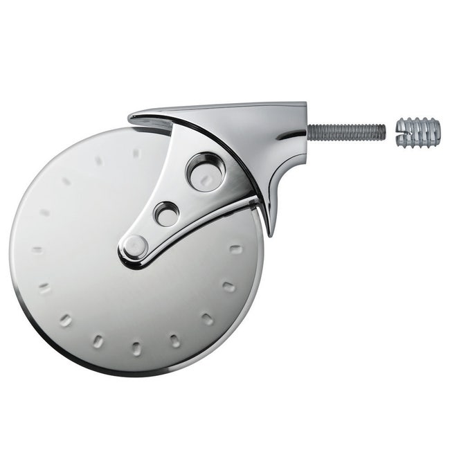 Rockler Stainless Steel Pizza Cutter Turning Kit, Chrome Finish