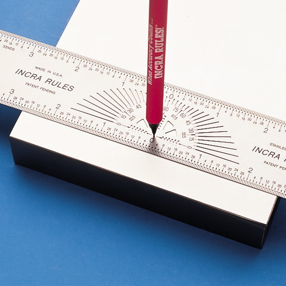 12 in. Stainless Steel Ruler with Patented Centerpoint Scale