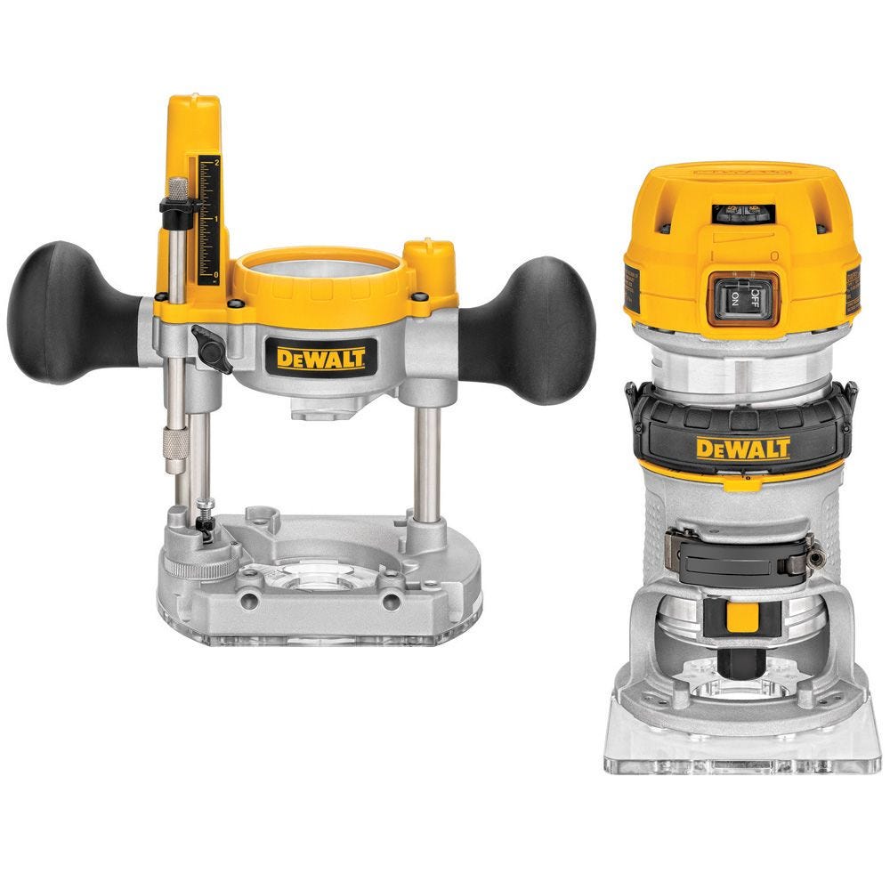 DeWalt DWP611PK Compact Router Combo with Fixed and Plunge Bases Rockler  Woodworking and Hardware