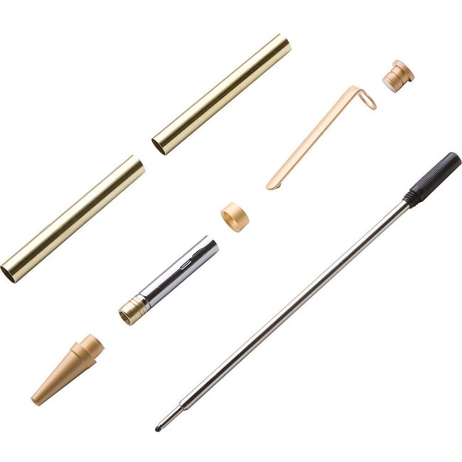 Chrome Gold Gunmetal Rosegold Slimline Twist Pen Kits 