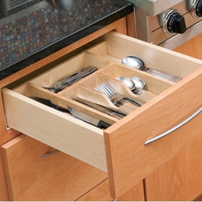 Cookware Pans Storage Insert referee With 4 Angled Drawer Dividers