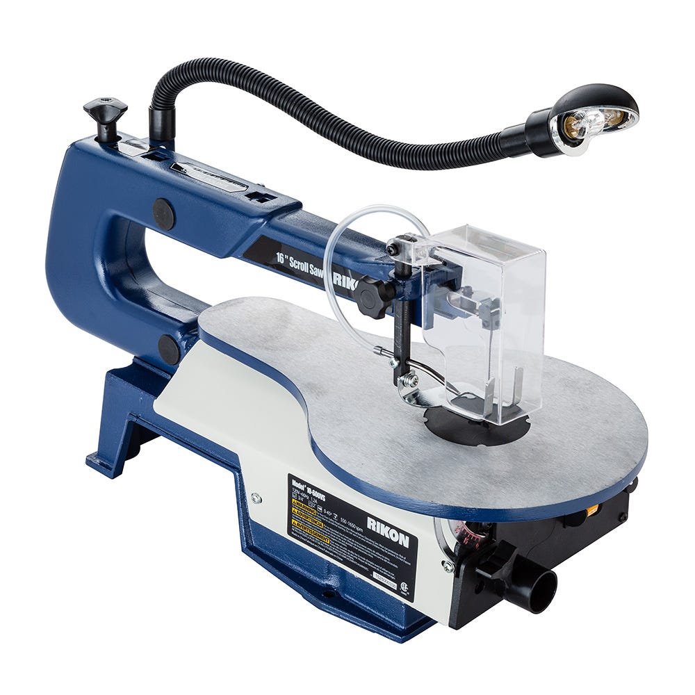 Rikon 10-600VS Variable Speed Scroll Saw with Work Light Rockler  Woodworking and Hardware