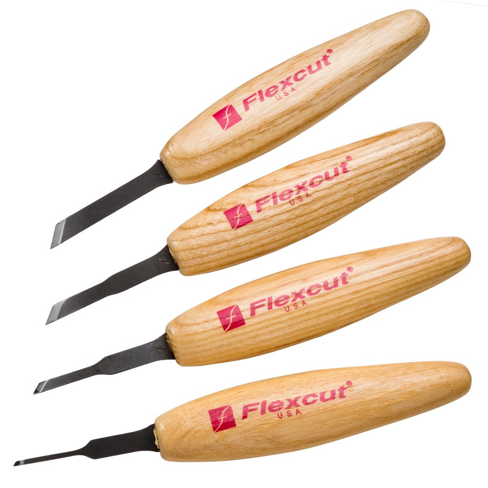 Mikisyo Power Grip Woodcarving 4-Piece Set Gouges & Chisels Wood