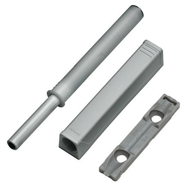 Rockler Gray Blum TIP-ON Touch Latch for Self-Closing Hinges, Screw-Mount