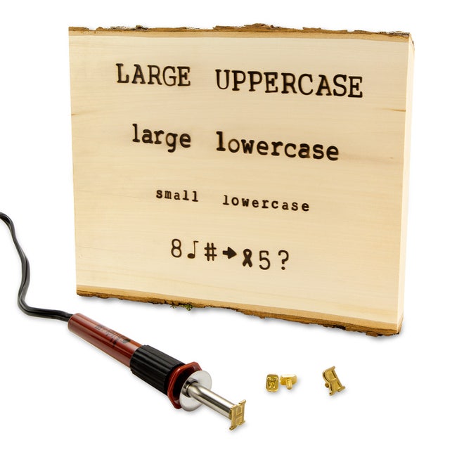 HotStamps Uppercase Alphabet Set + Wood Burning Tool Bundle