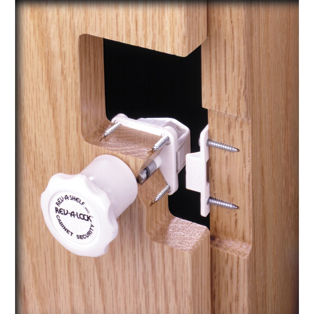 Rev A Shelf Cabinet Lock Security System With 5 Locks And 2 Keys Starter Set Rockler