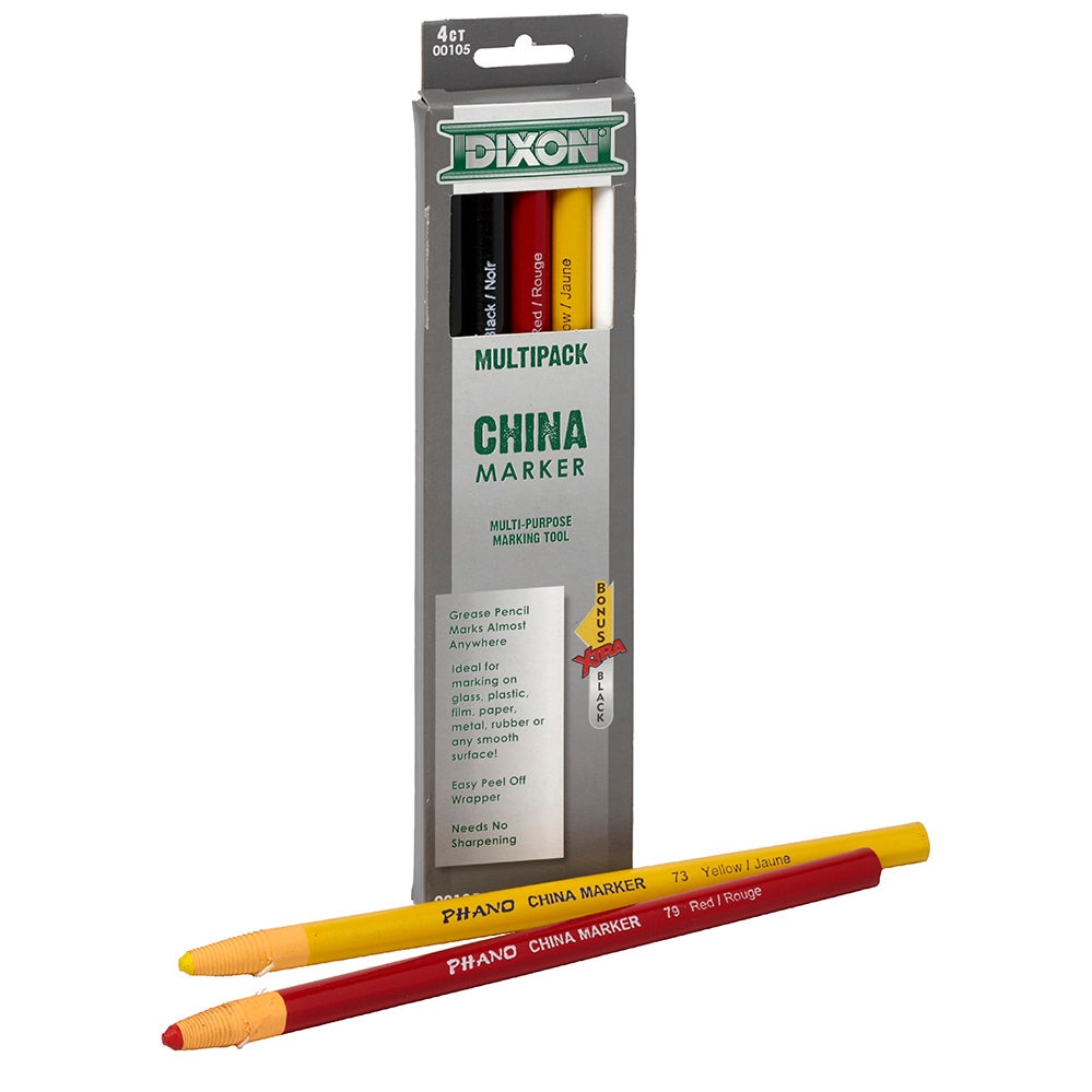 12 Pcs Peel off China Marker Grease Pencil For wood Metal Cloth Wax Grease  (Orange)