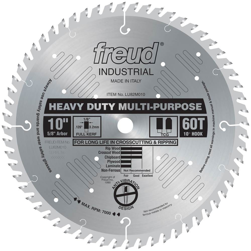 Freud® LU82M Industrial Heavy Duty Multi-Purpose Saw Blades Rockler  Woodworking and Hardware