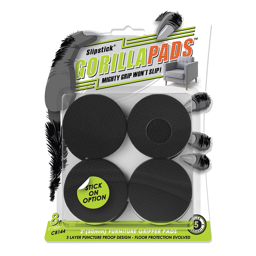 2'' Square GorillaPads Non-Slip Furniture Pads, 8-Pack - Rockler