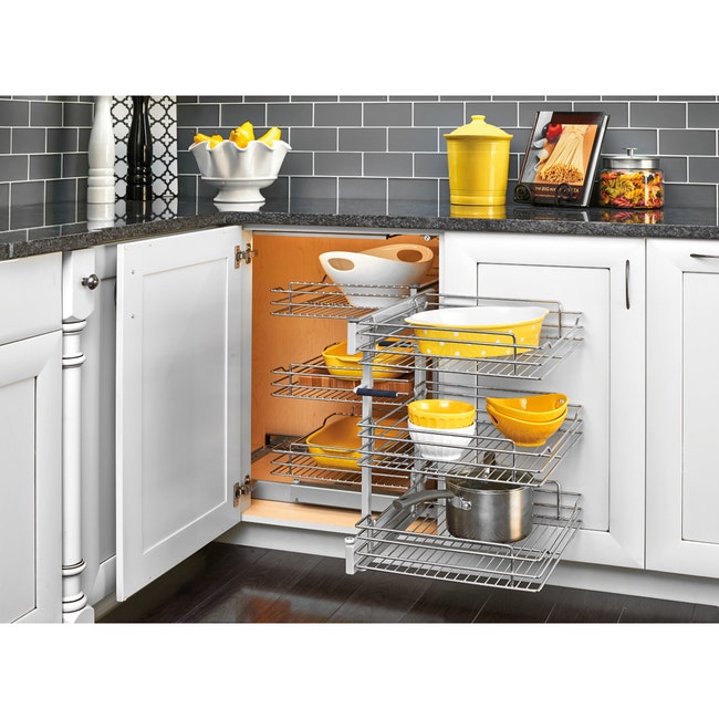 Rev-A-Shelf Left-Handed Two-Tier Organizer for a Blind Right