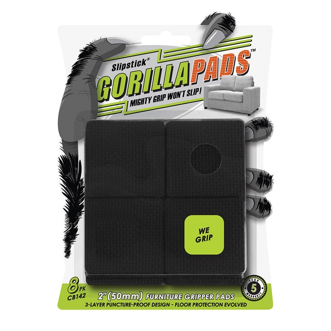 2'' Square GorillaPads Non-Slip Furniture Pads, 8-Pack - Rockler