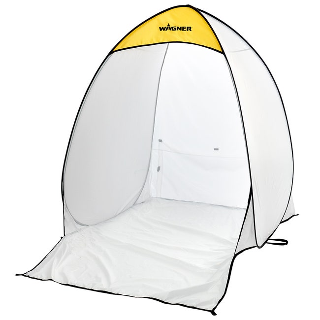HomeRight Large 3 Sided Spray Shelter with 1 Mesh Wall and Carrying Bag, White