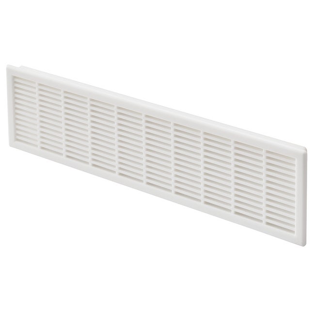 White Rectangular Vent Grill, Fits 2-3/8'' x 8-5/8'' Opening - Rockler