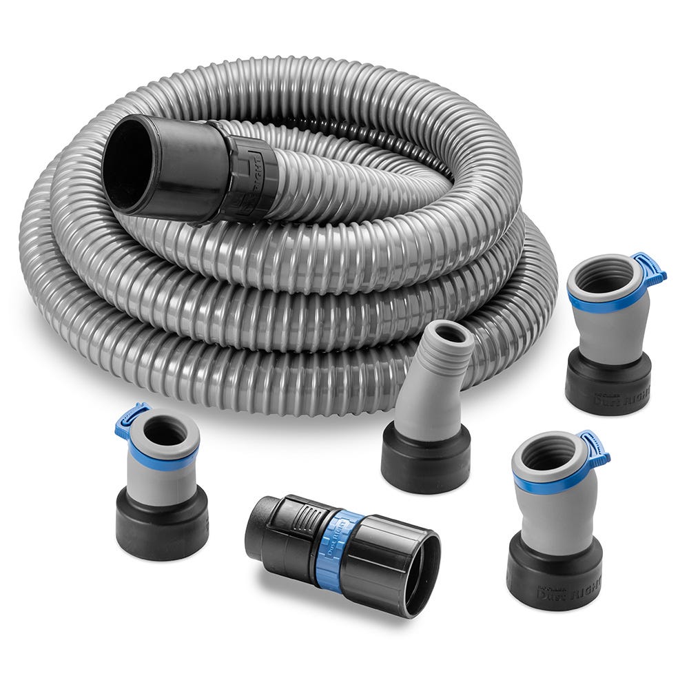 Dust Right FlexiPort Power Tool Hose Kit with Click-Connect, 12' Fixed-Length...