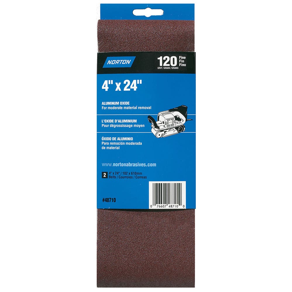 Norton Aluminum Oxide 4 x 24 Sanding Belts 2 Pack Rockler Woodworking and Hardware