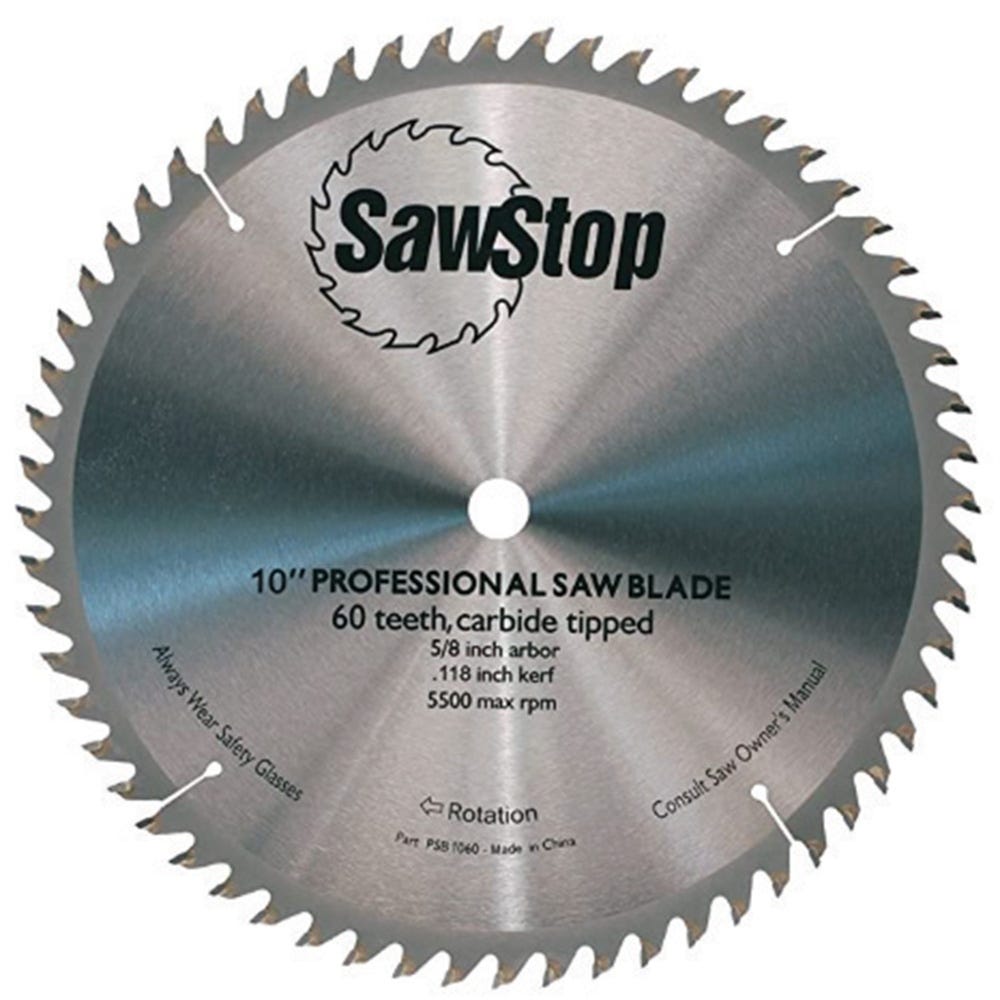 SawStop 60-Tooth 10'' Combination Table Saw Blade Rockler
