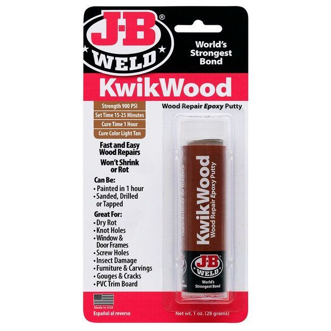 J-B Weld KwikWood Epoxy Wood Repair Putty, 1 oz. - Rockler