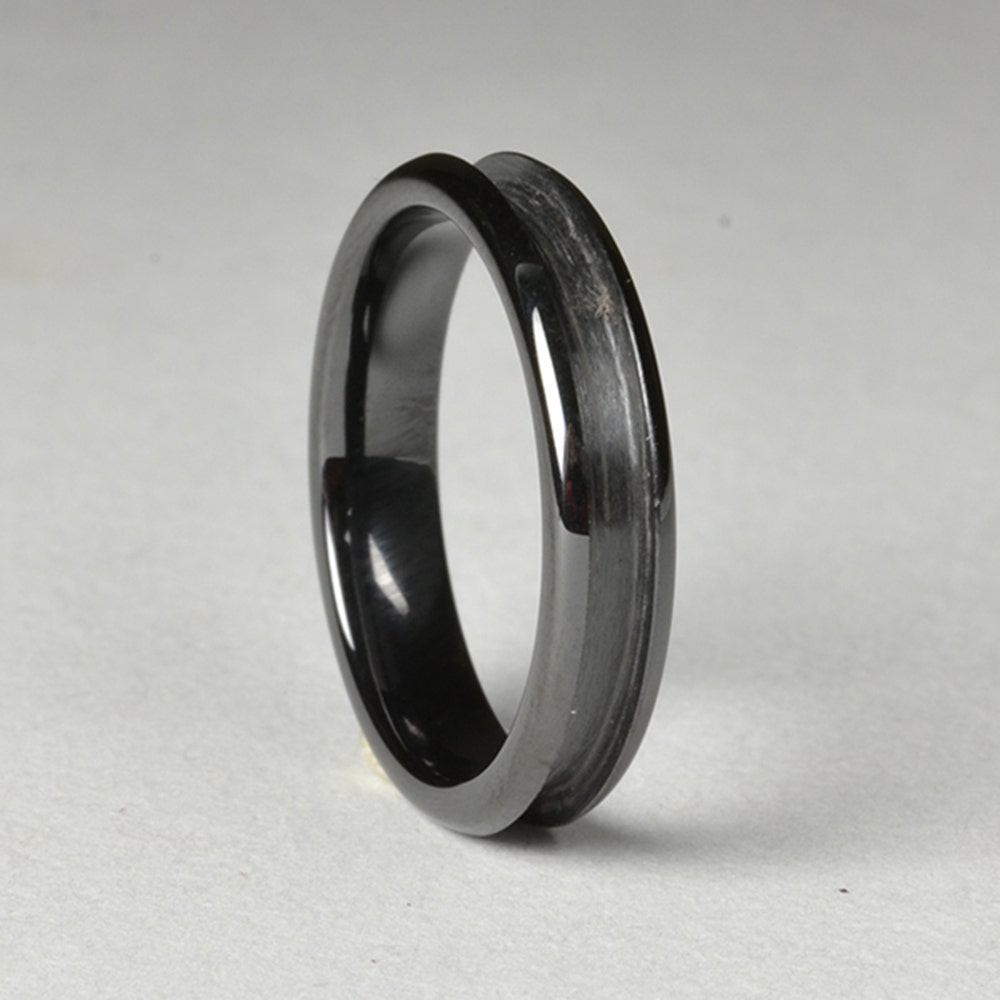 Black Ceramic Ring Core Blanks, 4mm Wide - Rockler