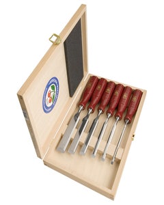 Set of 11 Carving Tools in Wooden Box - Two Cherries USA