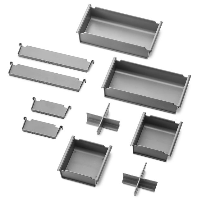 Bin and Divider Kit for Rockler Lock-Align Drawer Organizer System, 10 Pieces