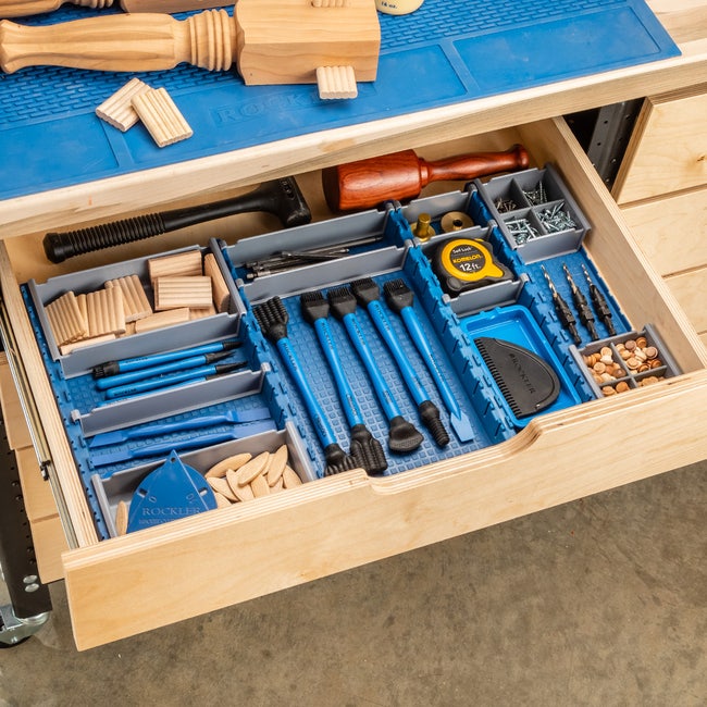 Bin and Divider Kit for Rockler Lock-Align Drawer Organizer System, 10 Pieces