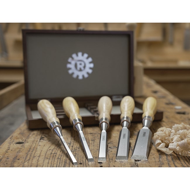 Narex Premium 6-Piece Bench Chisel Set in Wooden Box
