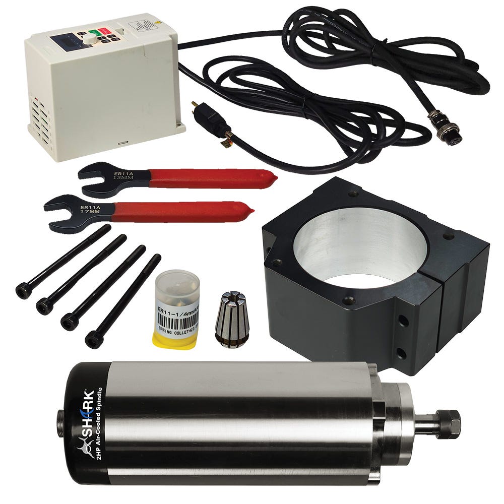 安価 ワタナベ Next Wave 2HP Air-Cooled Spindle Kit for HD500 Series CNC タイムセール