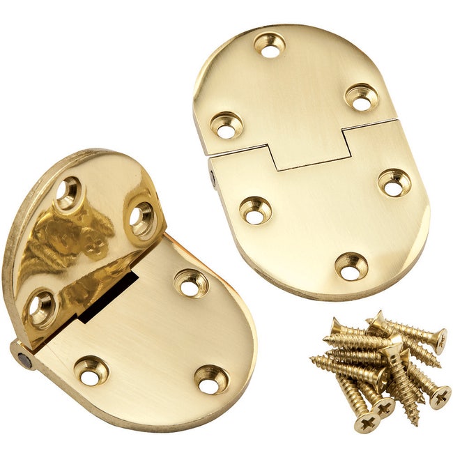 Polished Brass Butler Tray Table Hinges, pair