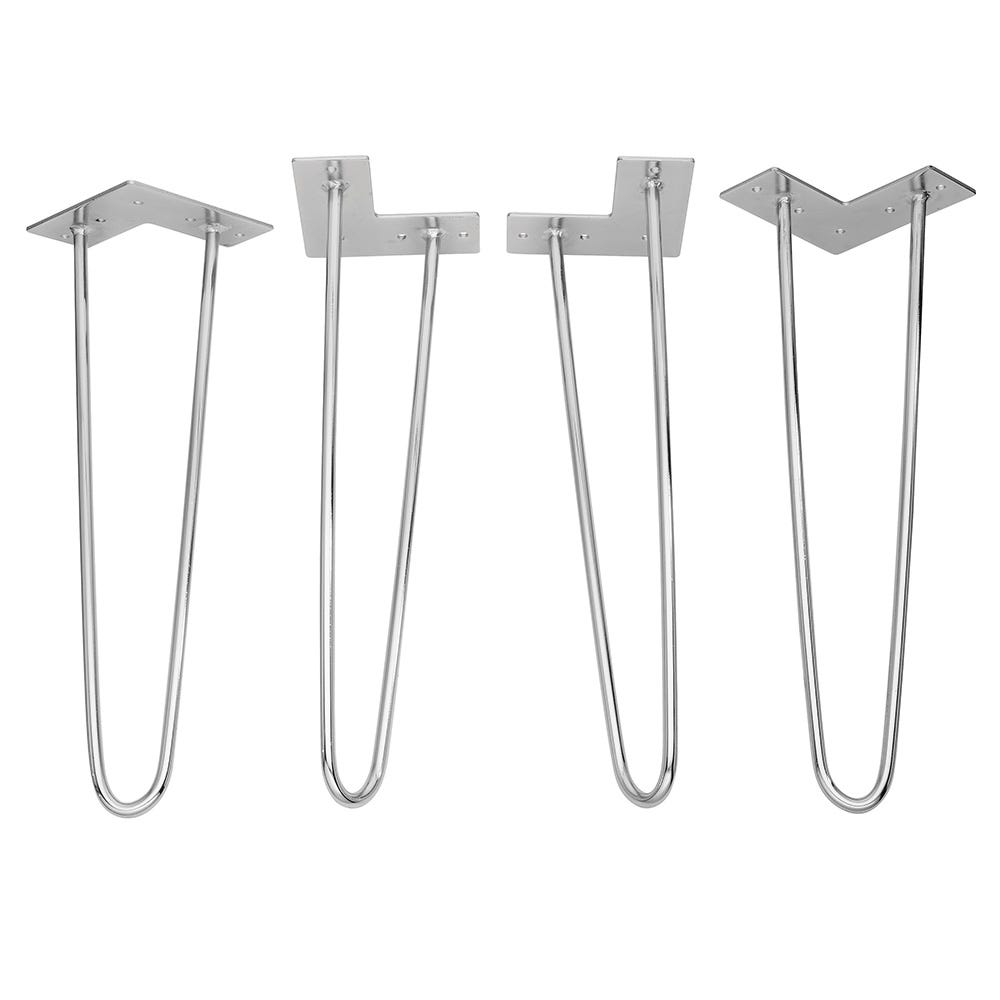 I-Semble Hairpin Table Legs, 4-Pack, Chrome