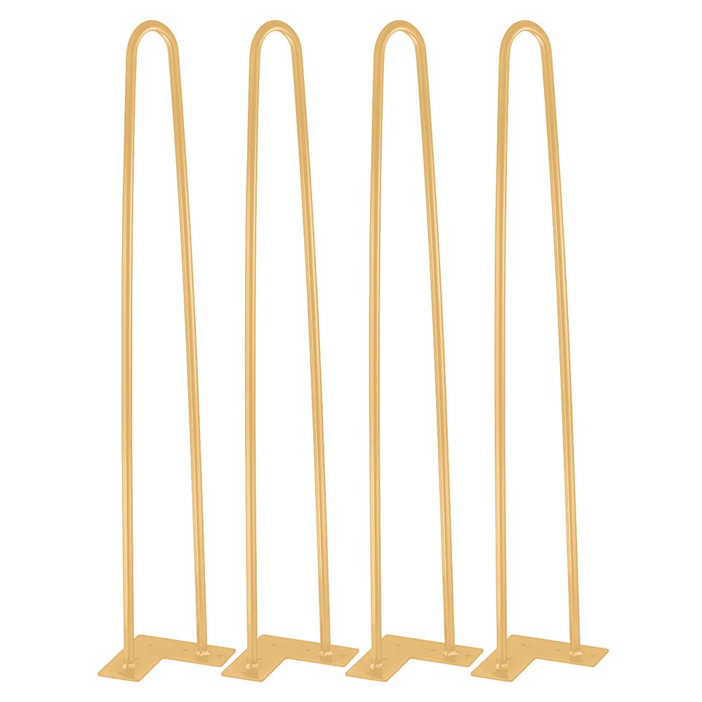 I-Semble Electroplated Hairpin Table Legs, 4-Pack, Gold