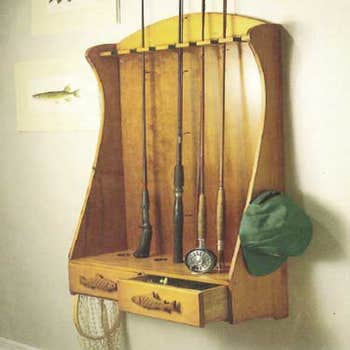 Woodworker's Journal Fishing Rod Rack Plan