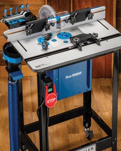 Rockler Cast Iron Router Table Master Kit with Cabinet and Pro Lift -  Rockler