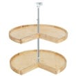 24" (607 mm) Diameter Pie-Cut Shelves With Hardware, Wood - Maple (4WLS942-24-52)