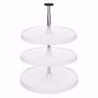 18" Full Circle 31"-38" Three Shelf Lazy Susan Set, Almond (3073-18-15-531)