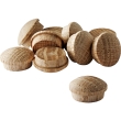 Oak 3/4" Screw Hole Buttons, 10-Pack