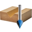 60&deg; x 1/2" D x 5/8" H x 1/4" Shank Rockler V-Groove Bit