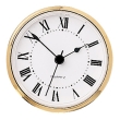 3" Clock Face - Wht/Blk Roman/Gold