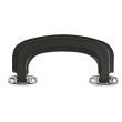 Black Vinyl Covered Handles, Nickel Finish Hardware