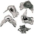 Nickel Center Corner Trunk Hardware, Set of 4