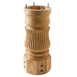 6" Red Oak Fluted Pedestal Base