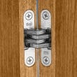 Satin Nickel Soss Concealed Hinge, Wings measure 1/2" Wide x 2-3/8" Long for 3/4", SOSS #204