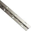 Nickel, Slotted Piano Hinge, 36" L x 1-1/16" W
