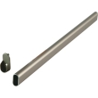 23-3/4"L, Matte Nickel, Hafele Oval Wardrobe Rails with Supports