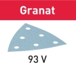 60-Grit 93x93mm Festool Granat Triangular Abrasive Sheets, 50-Pack (497391)