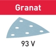 100-Grit 93x93mm Festool Granat Triangular Abrasive Sheets, 100-Pack (497393)