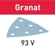 120-Grit 93x93mm Festool Granat Triangular Abrasive Sheets, 100-Pack (497394)
