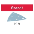 150-Grit 93x93mm Festool Granat Triangular Abrasive Sheets, 100-Pack (497395)