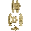 Brass Decorative Jewelry Box Latches, Pair