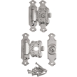 Nickel Decorative Jewelry Box Latches, Pair